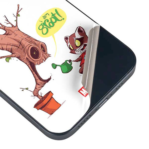 Marvel Rocket Raccoon and Groot Tall Tails iPhone 14 Plus Skin